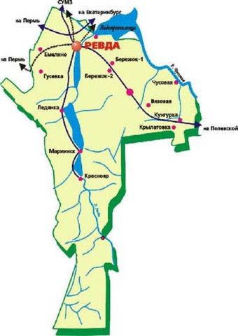 Схема городского округа Ревда